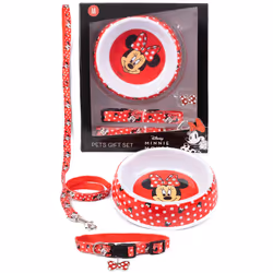 Disney Bowl , Collar , Charm and Lead Gift Set (Unisex Blue) - Medium