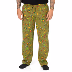 Teenage Mutant Ninja Turtles Mens Lounge Pants TMNT Green Pjs Trousers - S