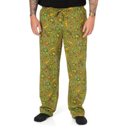 Teenage Mutant Ninja Turtles Mens Lounge Pants TMNT Green Pjs Trousers - S