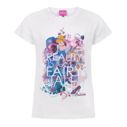 Disney Cinderella T- Shirt Girls Kids Fairy Tale Princess Short Sleeve Top - 5-6 Years