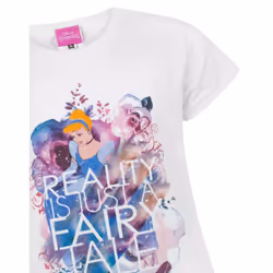 Disney Cinderella T- Shirt Girls Kids Fairy Tale Princess Short Sleeve Top - 7-8 Years