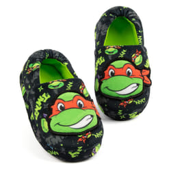 Teenage Mutant Ninja Turtles Slip On Loafer Slippers (Boys Black) - 10 UK Child