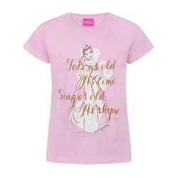 Disney Short Sleeved T-Shirt (Girls Pink) - 7-8 Years