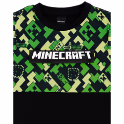 Minecraft Short Sleeve Short Leg Pyjama Set (Boys Green) - 7-8 Years