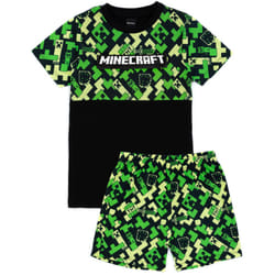 Minecraft Short Sleeve Short Leg Pyjama Set (Boys Green) - 10-11 Years