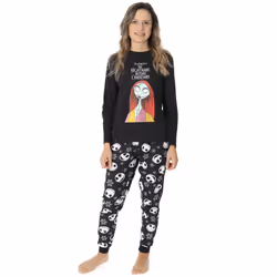 Disney The Nightmare Before Christmas Long Sleeve Long Leg Pyjama Set (Womens Multicoloured) - Medium
