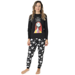 Disney The Nightmare Before Christmas Long Sleeve Long Leg Pyjama Set (Womens Multicoloured) - Medium