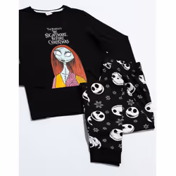 Disney The Nightmare Before Christmas Long Sleeve Long Leg Pyjama Set (Womens Multicoloured) - Medium