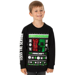 Minecraft Christmas Jumper Kids Boys Creeper TNT Flip Sequin Sweater - 6 Years