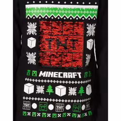 Minecraft Christmas Jumper Kids Boys Creeper TNT Flip Sequin Sweater - 6 Years