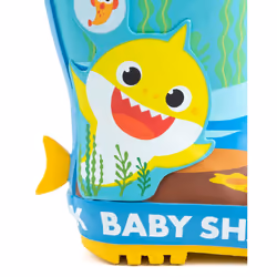 Baby Shark Wellington Boots with Handles (Boys Blue) - 5 UK Child