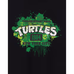 Teenage Mutant Ninja Turtles T-Shirt Mens TMNT 1984 Comic Black Top - L