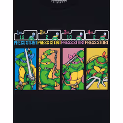 Teenage Mutant Ninja Turtles T-Shirt Mens TMNT Arcade Game Retro Top - M