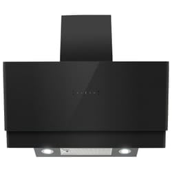 electriQ 90cm Angled Cooker Hood with Gesture Control - Black