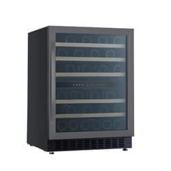 electriQ 46 Bottle Capacity Full Range Dual Zone Wine Cooler - Premium
