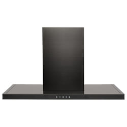 electriQ 90cm Slimline Cooker Hood - Black Stainless Steel