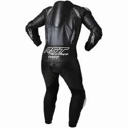 RST V4.1 Evo Kangaroo Airbag One Piece Motorcycle Leather Suit, black-white, Size S for Men