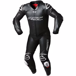 RST V4.1 Evo Kangaroo Airbag One Piece Motorcycle Leather Suit, black-white, Size XL for Men