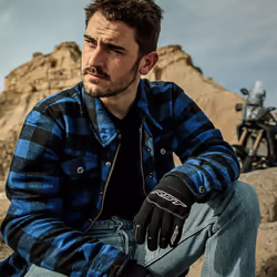 RST Lumberjack Motorcycle Shirt, blue, Size XL for Men