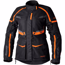 RST Maverick Evo Ladies Motorcycle Textile Jacket, black-orange, Size XS for Men