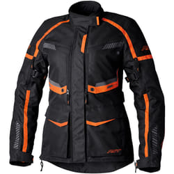 RST Maverick Evo Ladies Motorcycle Textile Jacket, black-orange, Size XL for Men