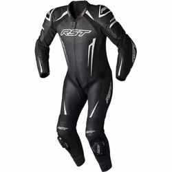 RST Tractech EVO 5 One Piece Motorcycle Leather Suit, black-white, Size XL for Men