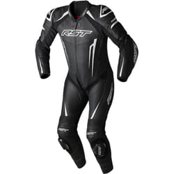 RST Tractech EVO 5 One Piece Motorcycle Leather Suit, black-white, Size XL for Men
