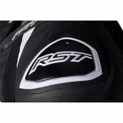 RST Tractech Evo 5 CE Leather Jacket Black / White / Black - UK 48