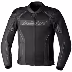 RST S1 Mesh CE Leather Jacket Black / Black - UK 42