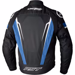 RST Tractech EVO 5 waterproof Motorcycle Textile Jacket, black-blue, Size S for Men