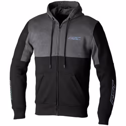 RST Team Zip Through CE Textile Hoodie Black / Grey - XS