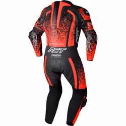 RST Pro Series Evo Airbag One Piece Motorcycle Leather Suit, black-red, Size 4XL for Men