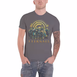 Marvel Comics T Shirt Eternals Heroes new Official Mens Charcoal Grey - S, Charcoal