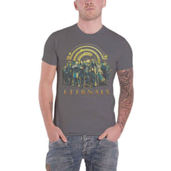 Marvel Comics T Shirt Eternals Heroes new Official Mens Charcoal Grey - L, Charcoal