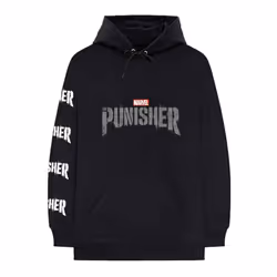 Punisher Skull Stamp Hoodie - M, Black