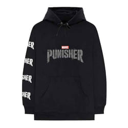 Punisher Skull Stamp Hoodie - M, Black