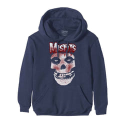Misfits Blood Drip Skull Hoodie - X-Large, Blue