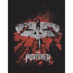 Punisher T Shirt Red Tanks new Official Marvel Comics Mens Black - XXL, Black