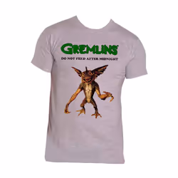Gremlins Stripe Do Not Feed T Shirt - XXL, Grey