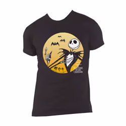 Nightmare Before Christmas Sunset Jack Logo T Shirt - S, Black