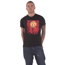 The Nightmare Before Christmas T Shirt Jack Orange Sun Official Mens Black - M, Black