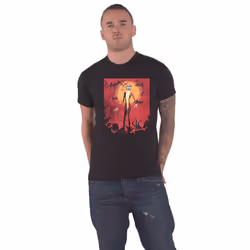 The Nightmare Before Christmas T Shirt Jack Orange Sun Official Mens Black - XXL, Black