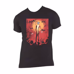 The Nightmare Before Christmas T Shirt Jack Orange Sun Official Mens Black - XXL, Black