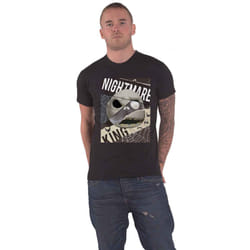 The Nightmare Before Christmas T Shirt Skull Logo new Official Mens Black - L, Black