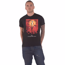The Nightmare Before Christmas T Shirt Jack Orange Sun Logo new Official Mens - S, Black