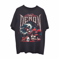 101 Dalmatians T Shirt cruella Speed Demon Logo new Official Disney Unisex Black - M, Black