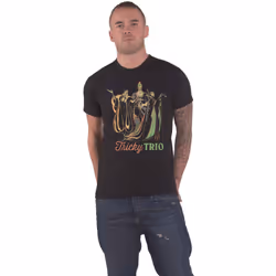 Disney Villains T Shirt Tricky Trio Logo new Official Unisex Black - S, Black