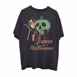 Snow White T Shirt Queen of Halloween Logo new Official Disney Unisex Black - XL, Black