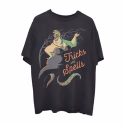 Little Mermaid T Shirt Ursula Tricks & Spells new Official Disney Unisex Black - L, Black