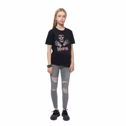 , Black) Misfits Kids Hands Band Logo T Shirt - X-Large (11/12 Yrs